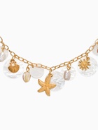 Колье "Летний вайб" ракушка, цвет белый в золоте  (артикул 10936522)  большой выбор товаров оптом и в розницу по низким ценам с доставкой