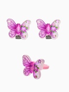 Набор детский «Выбражулька. Бабочки», 3 предмета: клипсы, кольцо, браслет, розовый - Фото 4