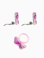 Набор детский «Выбражулька. Бабочки», 3 предмета: клипсы, кольцо, браслет, розовый - Фото 5