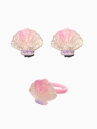 Набор детский «Выбражулька. Ракушка», 3 предмета: клипсы, кольцо, браслет, разноцветный - Фото 4