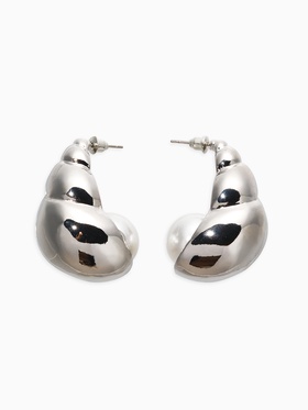 Серьги «Морской мир», улитка, белые в серебре  (артикул 10938652)  большой выбор товаров оптом и в розницу по низким ценам с доставкой