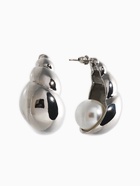 Серьги «Морской мир», улитка, белые в серебре  (артикул 10938652)  большой выбор товаров оптом и в розницу по низким ценам с доставкой