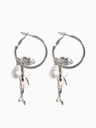 Серьги «Морской мир», с подвесками, белые в серебре  (артикул 10938654)  большой выбор товаров оптом и в розницу по низким ценам с доставкой