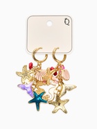 Серьги «Морской мир», подвесочки, цветные в золоте - Фото 3