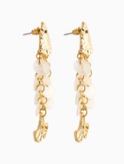 Серьги «Морской мир», чешуя рыбки, белые в золоте - Фото 2