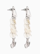 Серьги «Морской мир», чешуя рыбки, белые в серебре - Фото 2