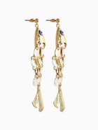 Серьги «Морской мир» рыба, серые в золоте  (артикул 10938672)  большой выбор товаров оптом и в розницу по низким ценам с доставкой