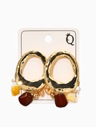 Серьги акрил «Стиль», галтовка, коричневые в золоте  (артикул 10938677)  большой выбор товаров оптом и в розницу по низким ценам с доставкой