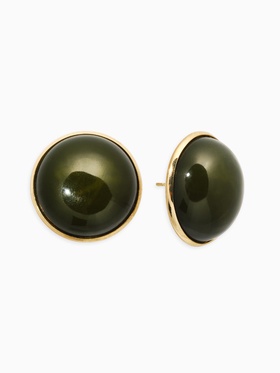 Серьги акрил «Стиль», круг, зелёные в золоте  (артикул 10938678)  большой выбор товаров оптом и в розницу по низким ценам с доставкой