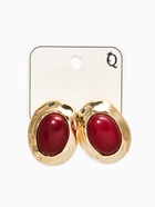 Серьги акрил «Стиль», овал в раме, бордовые в золоте  (артикул 10938681)  большой выбор товаров оптом и в розницу по низким ценам с доставкой
