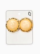 Серьги акрил «Стиль», круг в рамке, бежевые в золоте  (артикул 10938682)  большой выбор товаров оптом и в розницу по низким ценам с доставкой