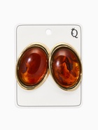Серьги акрил «Стиль», овал, янтарные в золоте  (артикул 10938686)  большой выбор товаров оптом и в розницу по низким ценам с доставкой
