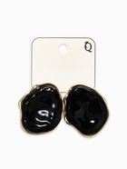 Серьги акрил мятый «Овал», чёрные в золоте  (артикул 10938691)  большой выбор товаров оптом и в розницу по низким ценам с доставкой