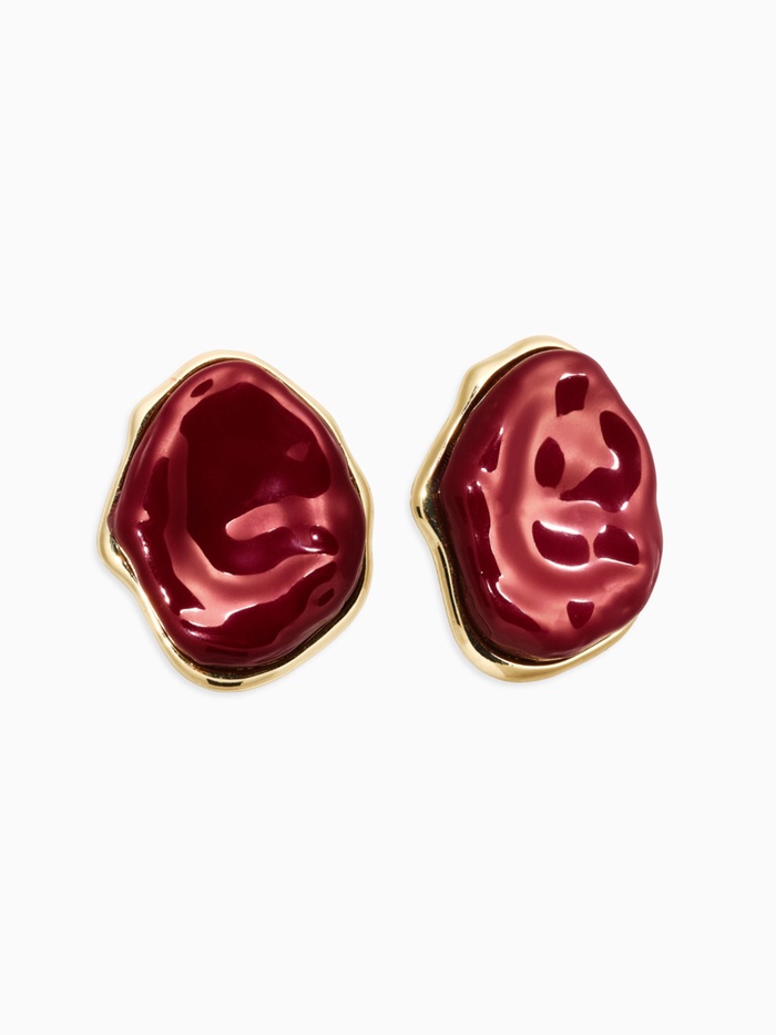 Серьги акрил мятый 