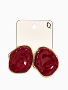 Серьги акрил мятый «Овал», бордовые в золоте  (артикул 10938693)  большой выбор товаров оптом и в розницу по низким ценам с доставкой