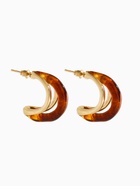 Серьги акрил «Стиль» полукольцо, кричневые в золоте  (артикул 10938696)  большой выбор товаров оптом и в розницу по низким ценам с доставкой