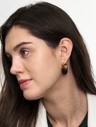 Серьги большие «Стиль. Подкова», акрил, коричневые в золоте - Фото 2