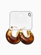 Серьги акрил «Стиль» подкова, коричневые в золоте  (артикул 10938698)  большой выбор товаров оптом и в розницу по низким ценам с доставкой