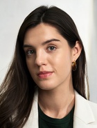 Серьги большие «Стиль. Подкова», акрил, коричневые в золоте - Фото 5