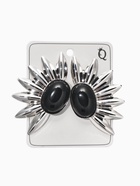 Серьги «полу солнце», чёрные в серебре  (артикул 10938704)  большой выбор товаров оптом и в розницу по низким ценам с доставкой