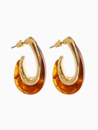 Серьги акрил «Петля», коричневые в золоте - Фото 2