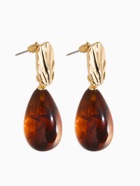 Серьги акрил «Веер с каплей», коричневые в золоте  (артикул 10938707)  большой выбор товаров оптом и в розницу по низким ценам с доставкой