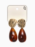 Серьги акрил «Веер с каплей», коричневые в золоте  (артикул 10938707)  большой выбор товаров оптом и в розницу по низким ценам с доставкой