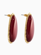 Серьги «Винтаж», капля, бордовые в золоте - Фото 4