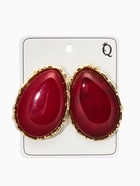 Серьги «Винтаж», капля, бордовые в золоте - Фото 5