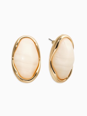 Серьги «Стиль» овал вытянутый, белые в золоте  (артикул 10938711)  большой выбор товаров оптом и в розницу по низким ценам с доставкой