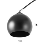 Торшер напольный «Купол», Е27, 40 Вт, чёрный, 28×105×173 см  (артикул 10951742)  большой выбор товаров оптом и в розницу по низким ценам с доставкой