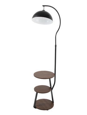 Торшер напольный со столиком Е27, 40 Вт, чёрный стол d=34 см, 42×42×162 см