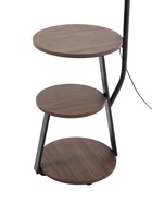 Торшер напольный со столиком Е27, 40 Вт, чёрный стол d=34 см, 42×42×162 см - Фото 4