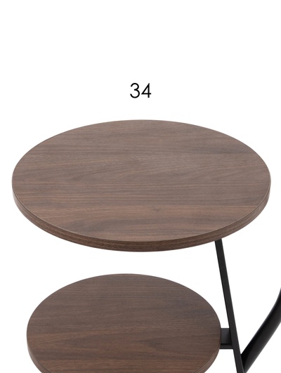 Торшер напольный со столиком Е27, 40 Вт, чёрный стол d=34 см, 42×42×162 см