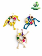 Игрушка для птиц "Браслет" с колокольчиками, 13,5 х 5 см, микс цветов  (артикул 10955022)  большой выбор товаров оптом и в розницу по низким ценам с доставкой