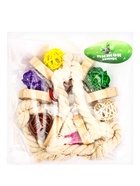 Игрушка для птиц "Браслет" с колокольчиками, 13,5 х 5 см, микс цветов  (артикул 10955022)  большой выбор товаров оптом и в розницу по низким ценам с доставкой