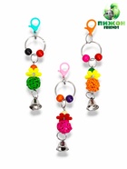 Игрушка для птиц «Шарики», 18×4.5 см, с колокольчиками, цвет МИКС - Фото 2