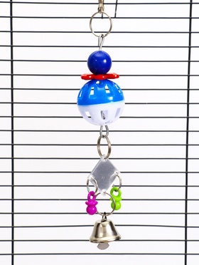 {{photo.Alt || photo.Description || 'Игрушка для птиц «Дискотека», 19×4 см, с зеркалом и шариком, цвет МИКС'}}