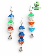 Игрушка для птиц "Дискотека" с 3 шариками, 20 х 4 см, микс цветов  (артикул 10955029)  большой выбор товаров оптом и в розницу по низким ценам с доставкой