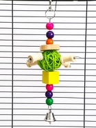 Игрушка для птиц "Деревяшка", 22 х 9 см, микс цветов  (артикул 10955034)  большой выбор товаров оптом и в розницу по низким ценам с доставкой