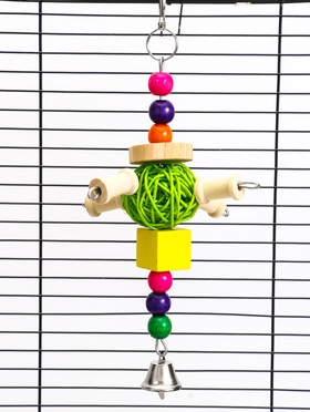 {{photo.Alt || photo.Description || 'Игрушка для птиц «Деревяшка», 22×9 см, цвет МИКС'}}