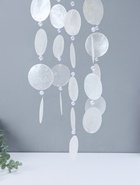 Музыка ветра «Нимб с бусинками», перламутр, 26 кружков, d=4.8 см, 12.5×42.5 см  (артикул 10955193)  большой выбор товаров оптом и в розницу по низким ценам с доставкой