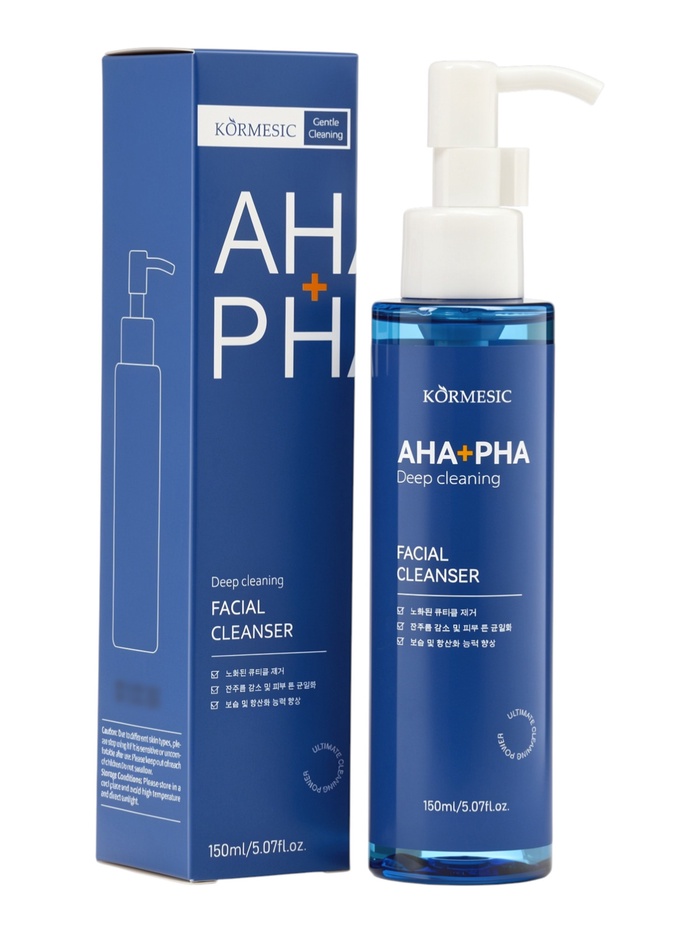 Средство для умывания с AHA и PHA кислотами Kormesic, 150 мл - Фото 1