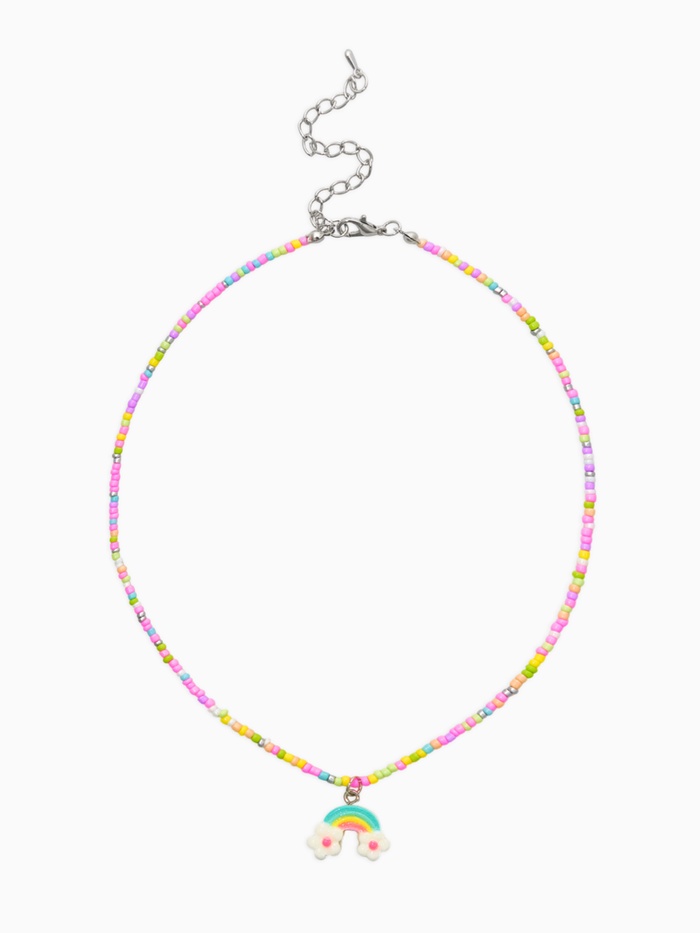 Бусы бисерные с подвеской детские «Выбражулька. Радуга», 38 см, разноцветные - Фото 1