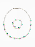 Набор детский «Выбражулька. Жемчуг, сердца», 2 предмета: бусы, браслет, белый, разноцветный - Фото 1