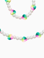 Набор детский «Выбражулька. Жемчуг, сердца», 2 предмета: бусы, браслет, белый, разноцветный - Фото 2