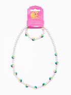 Набор детский «Выбражулька. Жемчуг, сердца», 2 предмета: бусы, браслет, белый, разноцветный - Фото 3