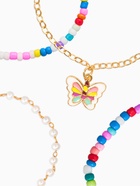 Набор детских браслетов 4 шт.  "Выбражулька" тренд, бисер, бабочка, цветные  (артикул 10960619)  большой выбор товаров оптом и в розницу по низким ценам с доставкой