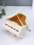 Шкатулка музыкальная механическая «Пианино», белая, 9×10.5×6.2 см  (артикул 10962654)  большой выбор товаров оптом и в розницу по низким ценам с доставкой