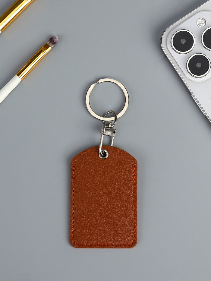 Брелок чехол для магнитных ключей, прямоугольный, рыжий 4,5х7 см